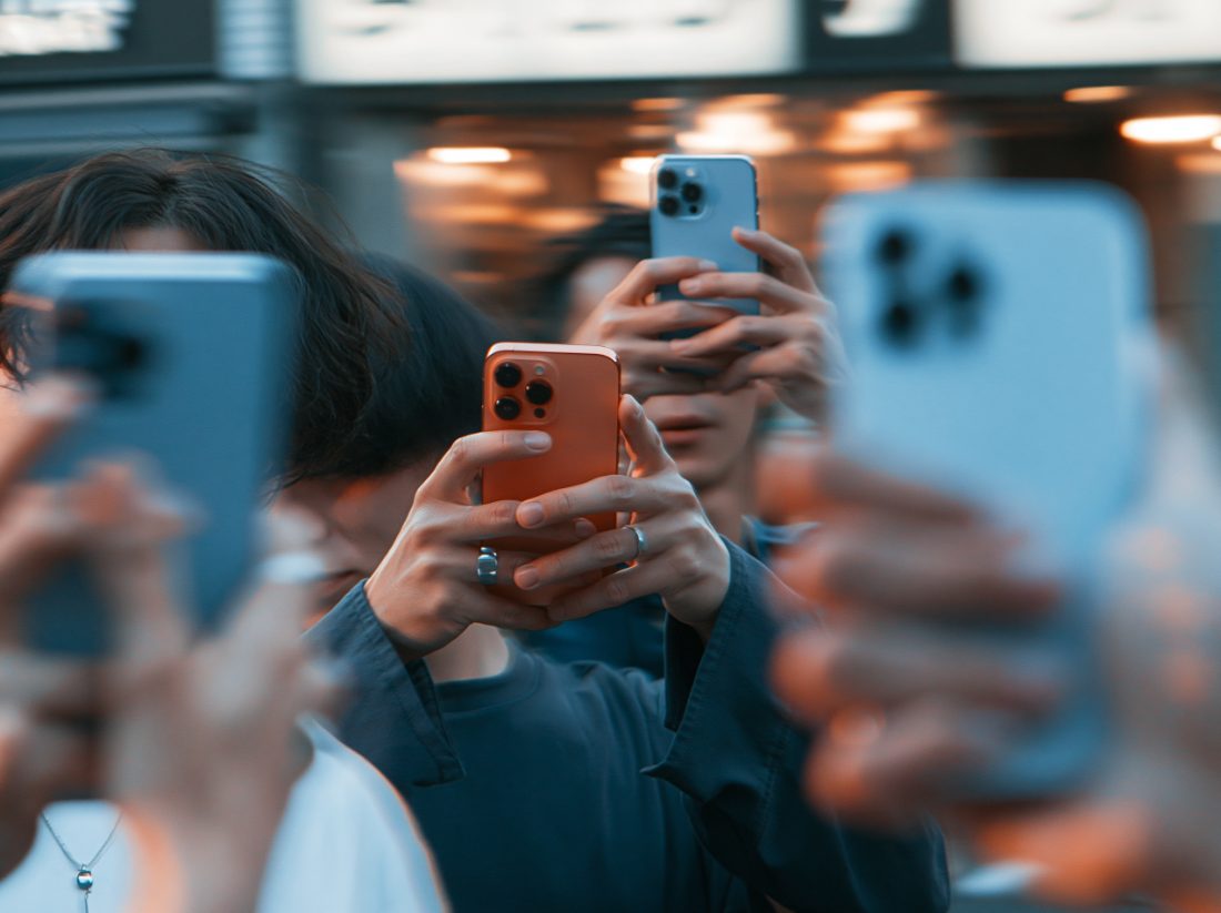 Crowd of phones